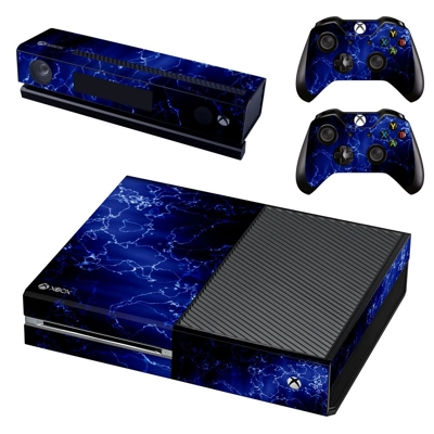 Lightning  decal skin for Xbox one Console and 2 Controllers