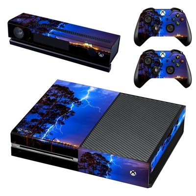 Lightning cloudy sky decal skin for Xbox one Console and 2.. Lightning cloudy sky decal skin for Xbox one Console and 2..
