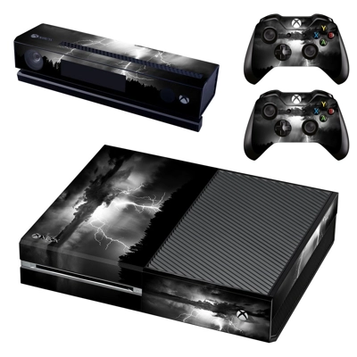 Black Cloudy Lightning sky decal skin for Xbox one Consol.. Black Cloudy Lightning sky decal skin for Xbox one Consol..
