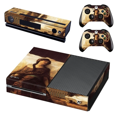Tristan and Isolde painting decal skin for Xbox one Console and 2 Controllers