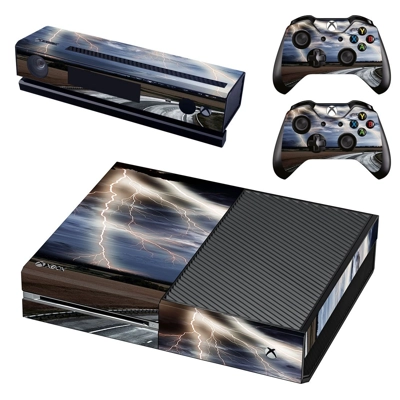 Lightning cloudy sky with road view decal skin for Xbox on.. Lightning cloudy sky with road view decal skin for Xbox on..