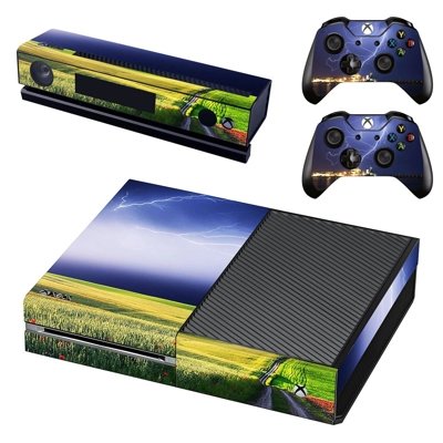 Lightning sky with nature view decal skin for Xbox one Con.. Lightning sky with nature view decal skin for Xbox one Con..