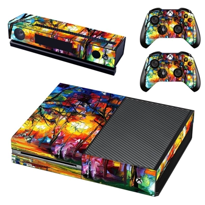 Acrylic painting decal skin for Xbox one Console and 2 Co.. Acrylic painting decal skin for Xbox one Console and 2 Co..