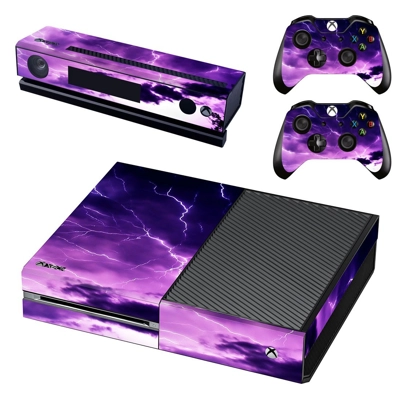 Lightning cloudy sky decal skin for Xbox one Console and 2 Controllers