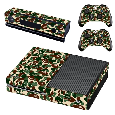 Green Camouflage decal skin for Xbox one Console and 2 Con.. Green Camouflage decal skin for Xbox one Console and 2 Con..
