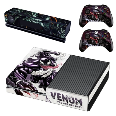 Venom decal skin for Xbox one Console and 2 Controllers Venom decal skin for Xbox one Console and 2 Controllers