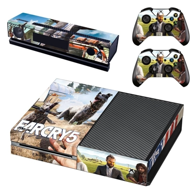 Far Cry 5 decal skin for Xbox one Console and 2 Controllers Far Cry 5 decal skin for Xbox one Console and 2 Controllers