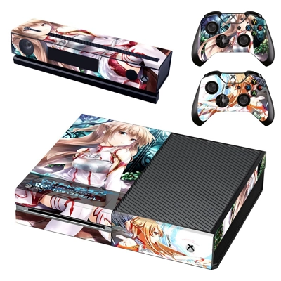 Sword Art Online decal skin for Xbox one Console and 2 Con.. Sword Art Online decal skin for Xbox one Console and 2 Con..