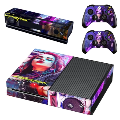 Cyberpunk 2077 decal skin for Xbox one Console and 2 Contr..