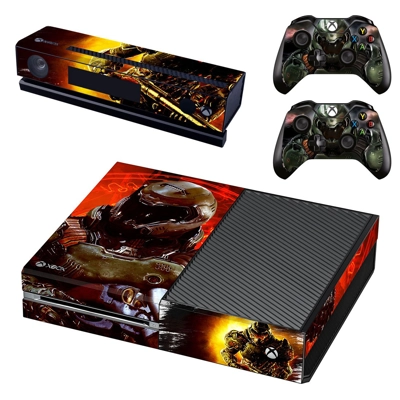 Doom 4 decal skin for Xbox one Console and 2 Controllers