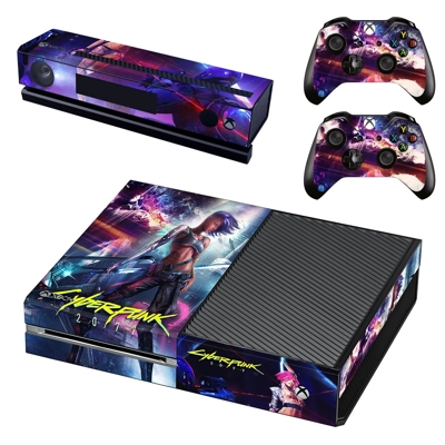 Cyberpunk 2077 decal skin for Xbox one Console and 2 Contr..