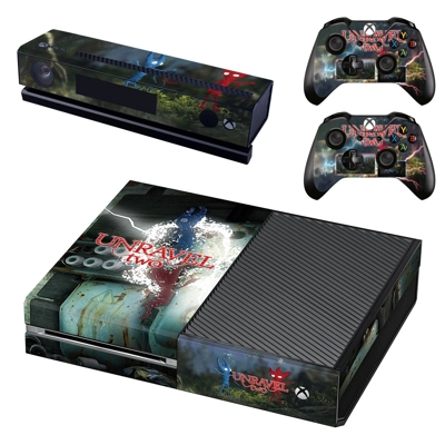 Unravel Two decal skin for Xbox one Console and 2 Controllers