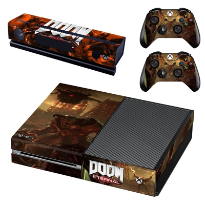 Doom Eternal decal skin for Xbox one Console and 2 Control.. Doom Eternal decal skin for Xbox one Console and 2 Control..