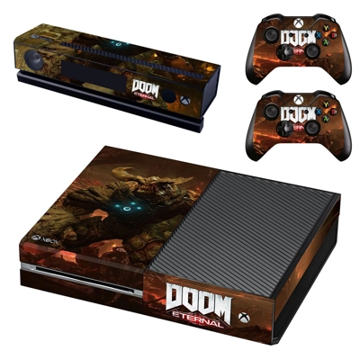 Doom Eternal decal skin for Xbox one Console and 2 Control.. Doom Eternal decal skin for Xbox one Console and 2 Control..