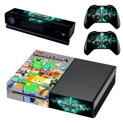 Minecraft decal skin for Xbox one Console and 2 Controllers Minecraft decal skin for Xbox one Console and 2 Controllers