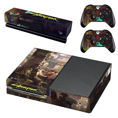 Cyberpunk decal skin for Xbox one Console and 2 Controllers Cyberpunk decal skin for Xbox one Console and 2 Controllers