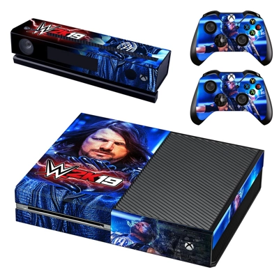 WWE 2K19 decal skin for Xbox one Console and 2 Controllers WWE 2K19 decal skin for Xbox one Console and 2 Controllers