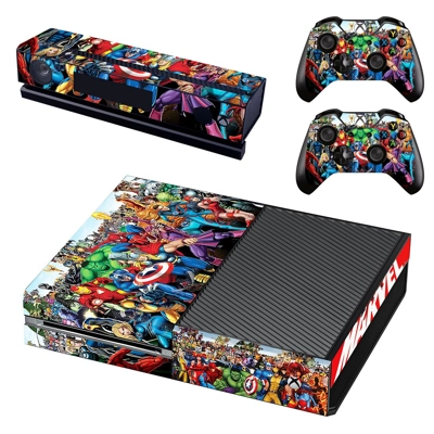Super Heroes decal skin for Xbox one Console and 2 Control.. Super Heroes decal skin for Xbox one Console and 2 Control..