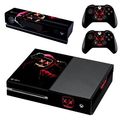 Purge mask led decal skin for Xbox one Console and 2 Contr.. Purge mask led decal skin for Xbox one Console and 2 Contr..