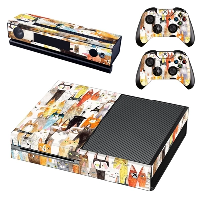 Cat Clipart decal skin for Xbox one Console and 2 Controll.. Cat Clipart decal skin for Xbox one Console and 2 Controll..