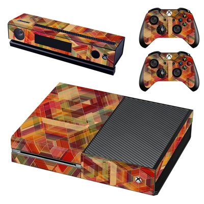 Wood spiral decal skin for Xbox one Console and 2 Controllers
