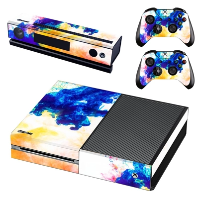 Colors flames decal skin for Xbox one Console and 2 Controllers