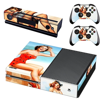 Vintage American girl decal skin for Xbox one Console and 2 Controllers