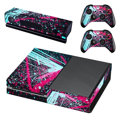 Abstraction decal skin for Xbox one Console and 2 Controllers