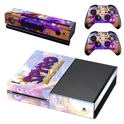 Spyro decal skin for Xbox one Console and 2 Controllers Spyro decal skin for Xbox one Console and 2 Controllers