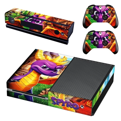 Spyro decal skin for Xbox one Console and 2 Controllers Spyro decal skin for Xbox one Console and 2 Controllers