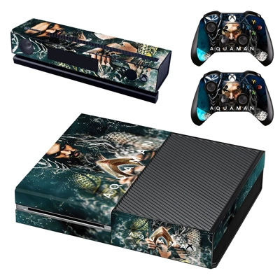 AquaMan decal skin for Xbox one Console and 2 Controllers AquaMan decal skin for Xbox one Console and 2 Controllers