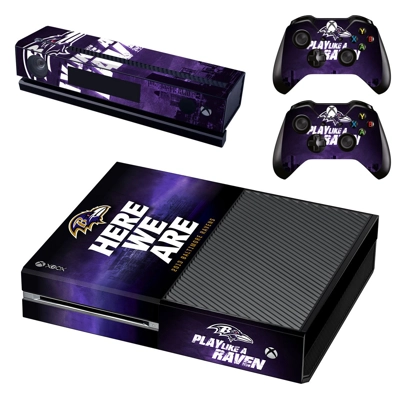 Baltimore Ravens decal skin for Xbox one Console and 2 Con.. Baltimore Ravens decal skin for Xbox one Console and 2 Con..