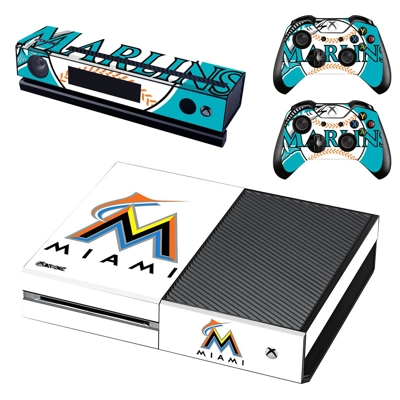 Miami Marlins decal skin for Xbox one Console and 2 Contro.. Miami Marlins decal skin for Xbox one Console and 2 Contro..