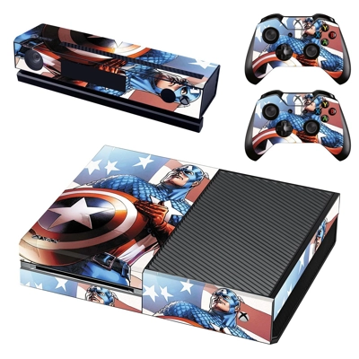 Captain America decal skin for Xbox one Console and 2 Cont.. Captain America decal skin for Xbox one Console and 2 Cont..