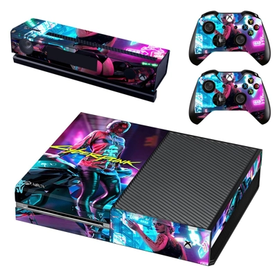 Cyberpunk 2077 decal skin for Xbox one Console and 2 Controllers