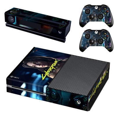 Cyberpunk 2077 decal skin for Xbox one Console and 2 Contr..