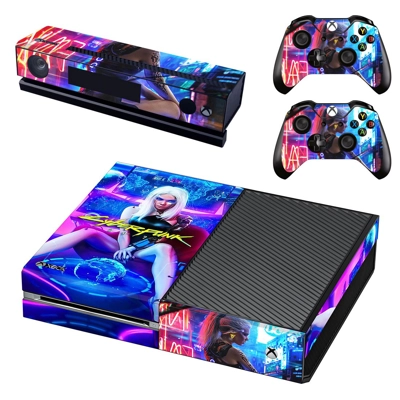 Cyberpunk 2077 decal skin for Xbox one Console and 2 Contr..