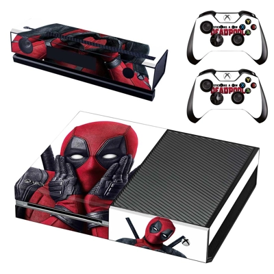 Deadpool decal skin for Xbox one Console and 2 Controllers Deadpool decal skin for Xbox one Console and 2 Controllers