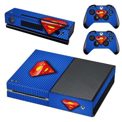 Superman decal skin for Xbox one Console and 2 Controllers Superman decal skin for Xbox one Console and 2 Controllers