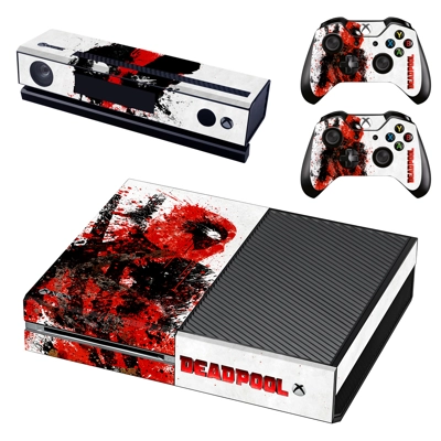 Deadpool decal skin for Xbox one Console and 2 Controllers