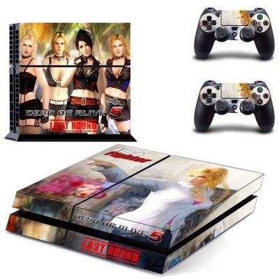 Dead or Alive 5 Last Round skin sticker for playstation 4 console and two controllers