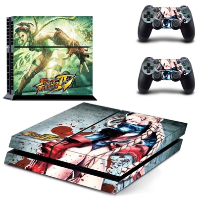 Street Fighter V skin sticker for playstation 4 console and two controllers