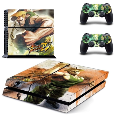 Street Fighter V skin sticker for playstation 4 console and two controllers