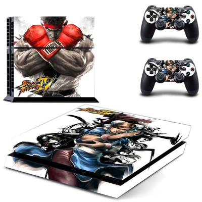 Street Fighter V skin sticker for playstation 4 console and two controllers