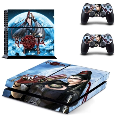 Bayonetta skin sticker for playstation 4 console and two c.. Bayonetta skin sticker for playstation 4 console and two c..
