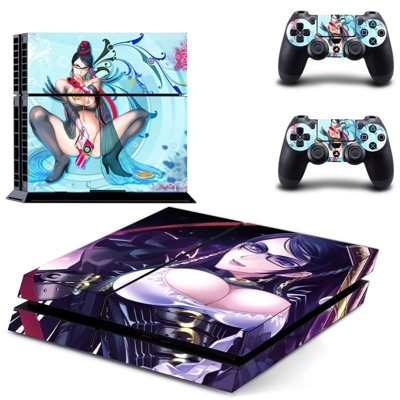 Bayonetta skin sticker for playstation 4 console and two c.. Bayonetta skin sticker for playstation 4 console and two c..