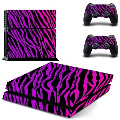 Zebra Texture skin sticker for playstation 4 console and two controllers