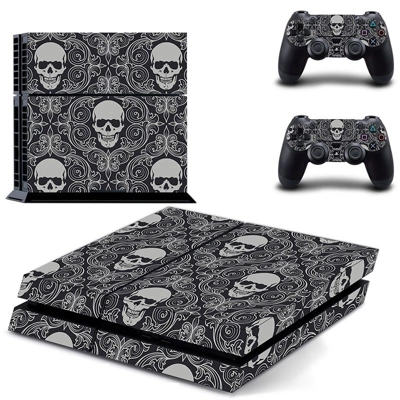 Floral Skull Texture skin sticker for playstation 4 consol.. Floral Skull Texture skin sticker for playstation 4 consol..