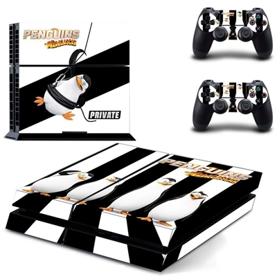 Penguins of Madagascar skin sticker for playstation 4 console and two controllers
