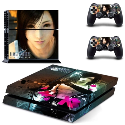 Final Fantasy 7 skin sticker for playstation 4 console and two controllers